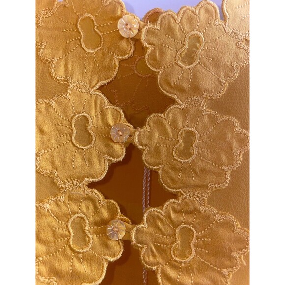 Doen Women’s Flores Silk Cami Top size M NWT Yellow Romantic Boho Retro - Picture 4 of 9